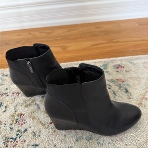 Clarks Leather Wedge Bootie